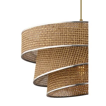 Pendelleuchte COUPER 1xE27/60W/230V braun/glänzender Chrom