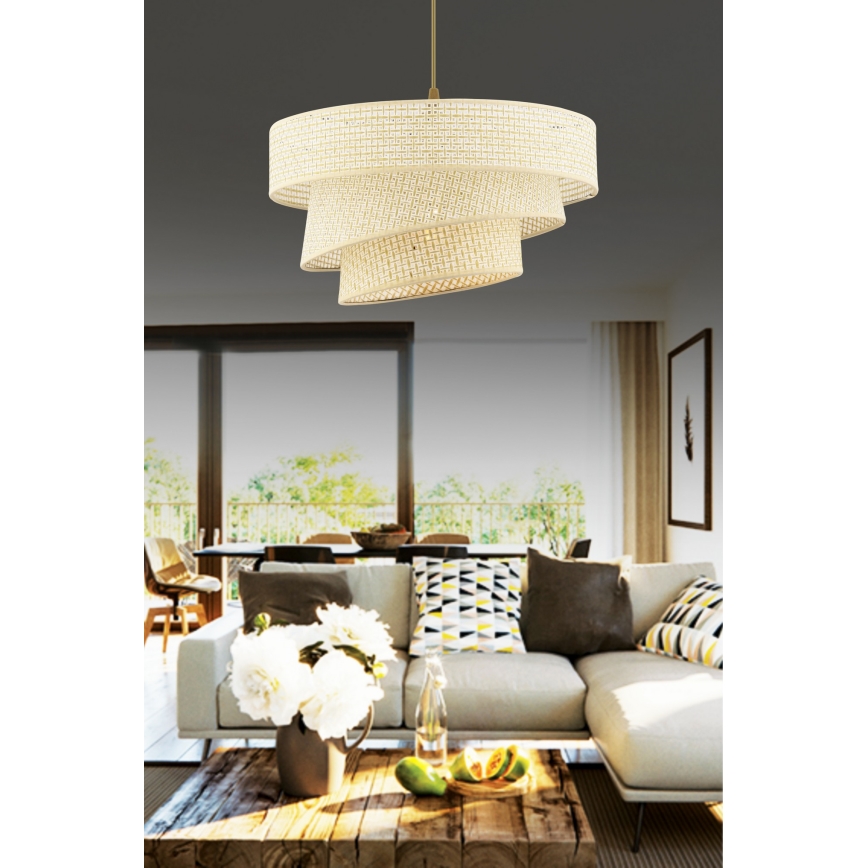 Pendelleuchte COUPER 1xE27/60W/230V cremefarben