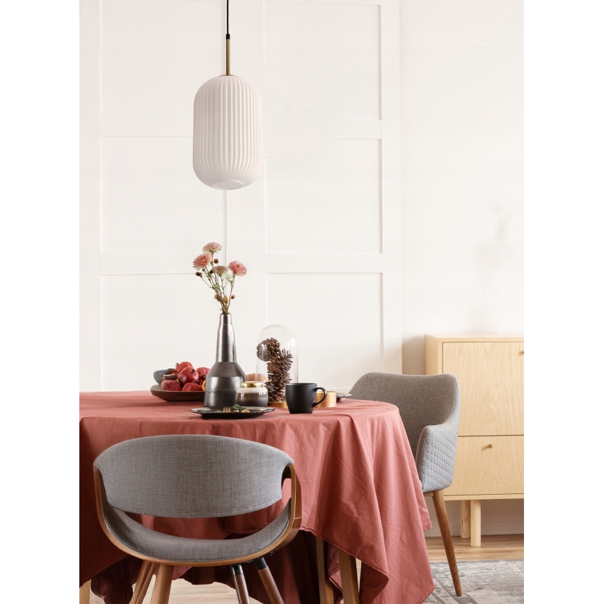 Pendelleuchte CRESTO 1xE27/40W/230V weiß/gold