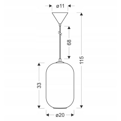 Pendelleuchte CRESTO 1xE27/40W/230V weiß