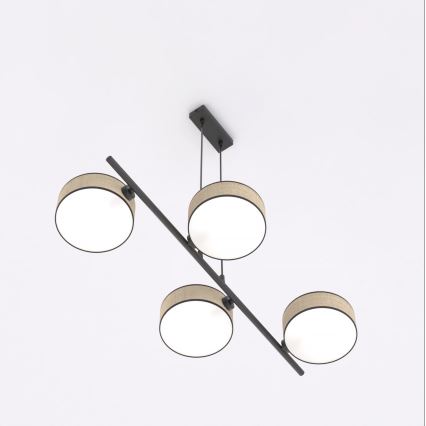 Pendelleuchte DRUMZ an Kabel, 4xE14/10W/230V, Beige