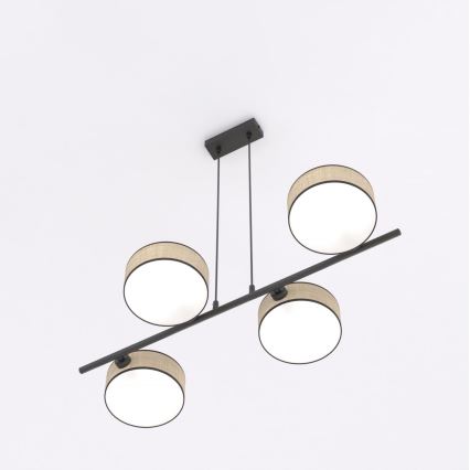 Pendelleuchte DRUMZ an Kabel, 4xE14/10W/230V, Beige