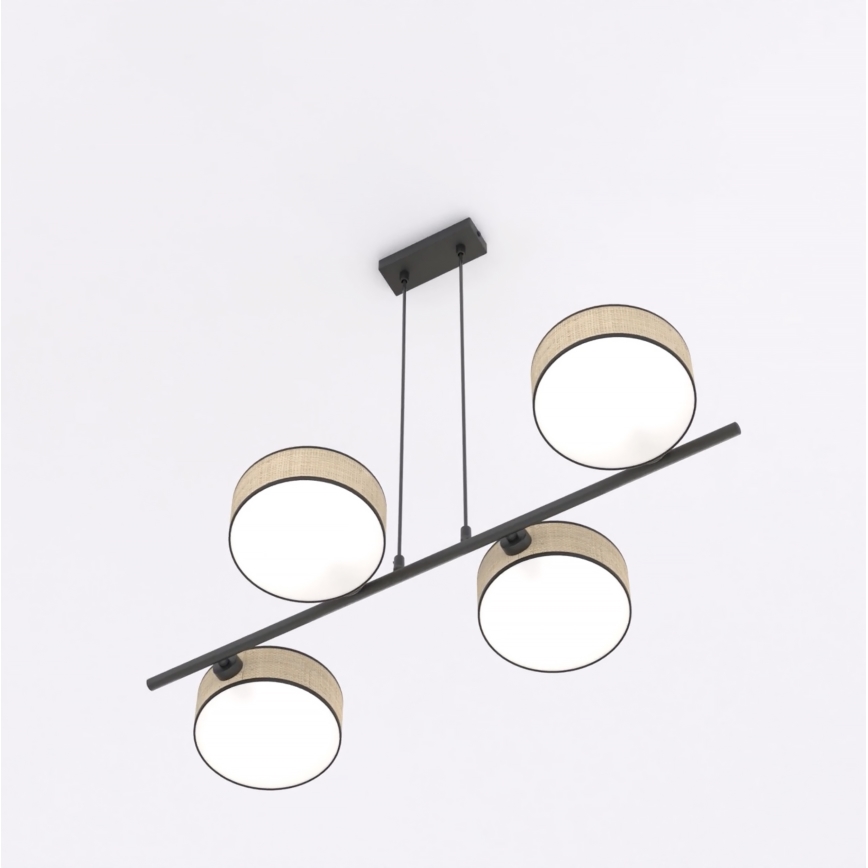 Pendelleuchte DRUMZ an Kabel, 4xE14/10W/230V, Beige