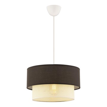 Pendelleuchte ECHO 1x E27/60W/230V, braun/cremefarben