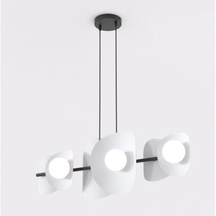 Pendelleuchte ELEMENTI mit Seilaufhängung, 6× G9, 8 W, 230 V, grau