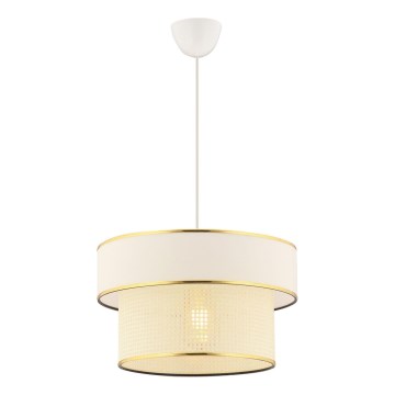 Pendelleuchte ERO mit Kabelaufhängung, 1xE27/60W/230V, creme/gold
