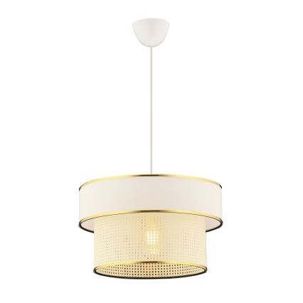 Pendelleuchte ERO mit Kabelaufhängung, 1xE27/60W/230V, creme/gold