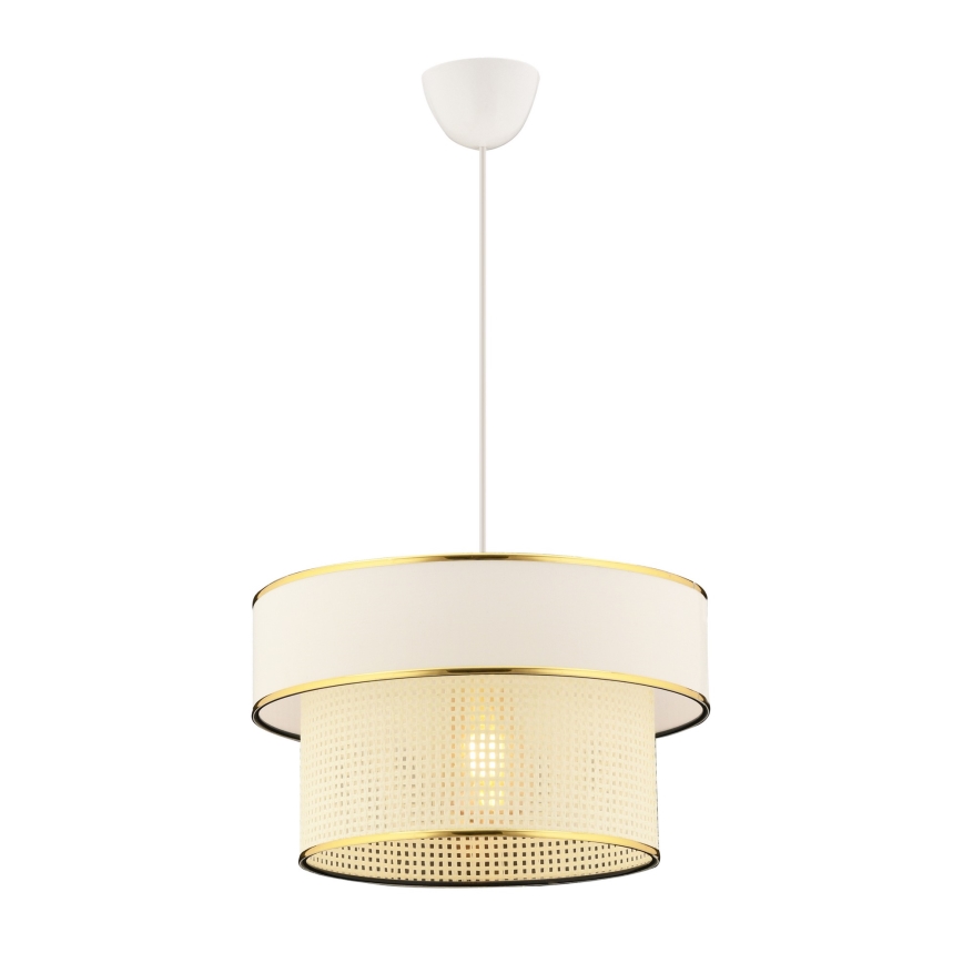 Pendelleuchte ERO mit Kabelaufhängung, 1xE27/60W/230V, creme/gold