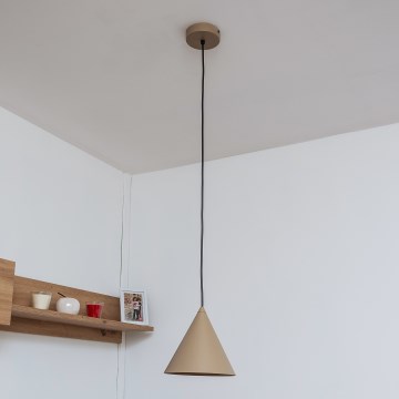 Pendelleuchte ETNA II mit Kabel 1xE27/15W/230V Ø 18,5 cm beige