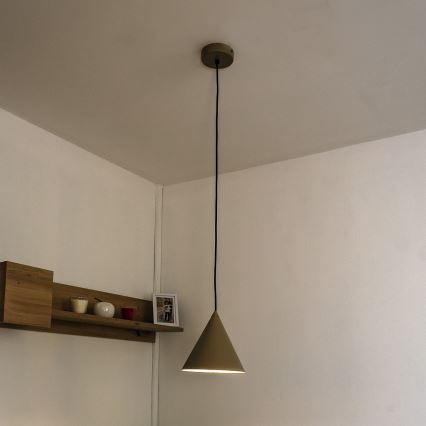 Pendelleuchte ETNA II mit Kabel 1xE27/15W/230V Ø 18,5 cm beige