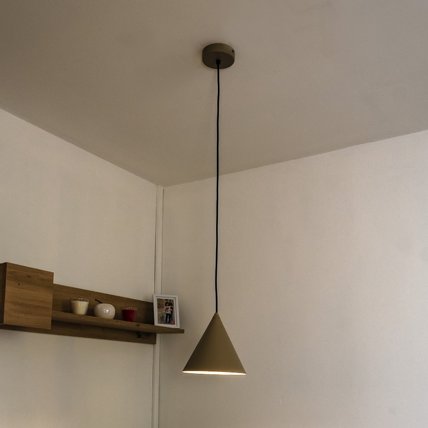 Pendelleuchte ETNA II mit Kabel 1xE27/15W/230V Ø 18,5 cm beige