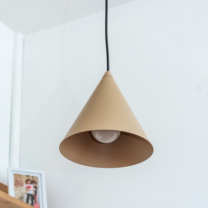 Pendelleuchte ETNA II mit Kabel 1xE27/15W/230V Ø 18,5 cm beige