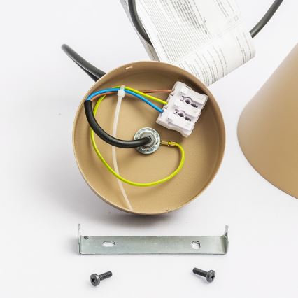 Pendelleuchte ETNA II mit Kabel 1xE27/15W/230V Ø 18,5 cm beige