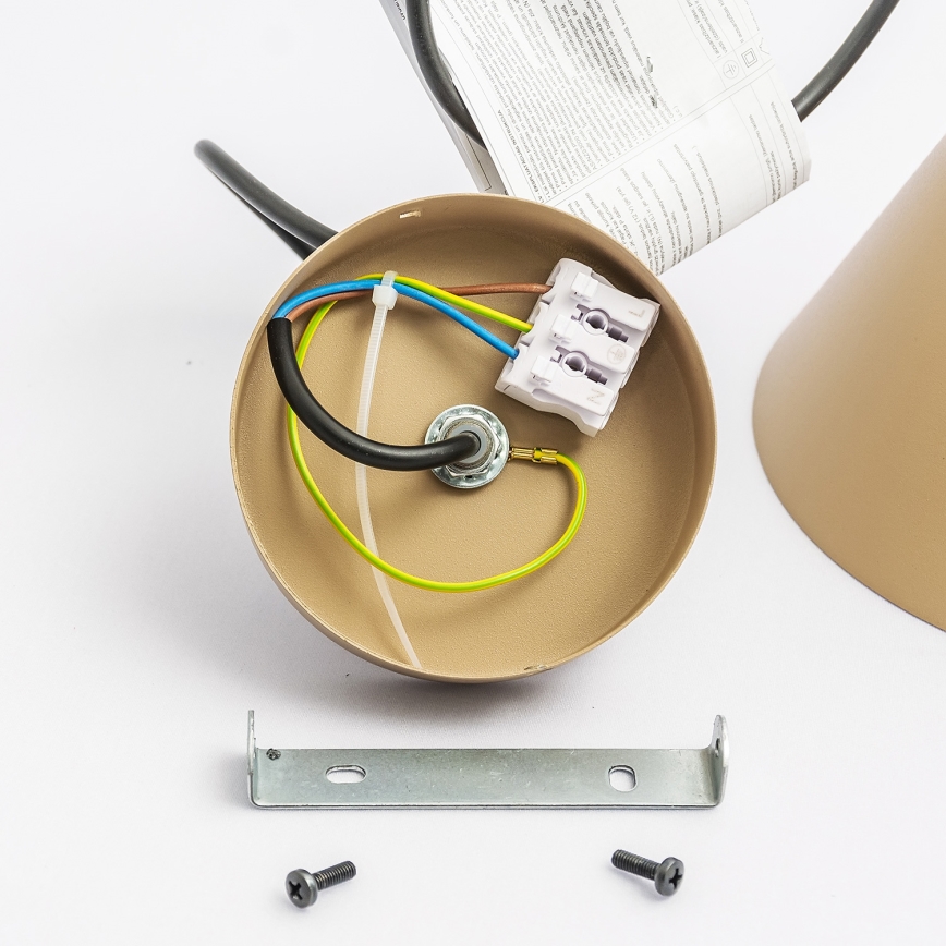 Pendelleuchte ETNA II mit Kabel 1xE27/15W/230V Ø 18,5 cm beige