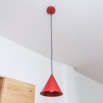 Pendelleuchte ETNA II mit Kabel 1xE27/15W/230V, Ø 18,5 cm, rot