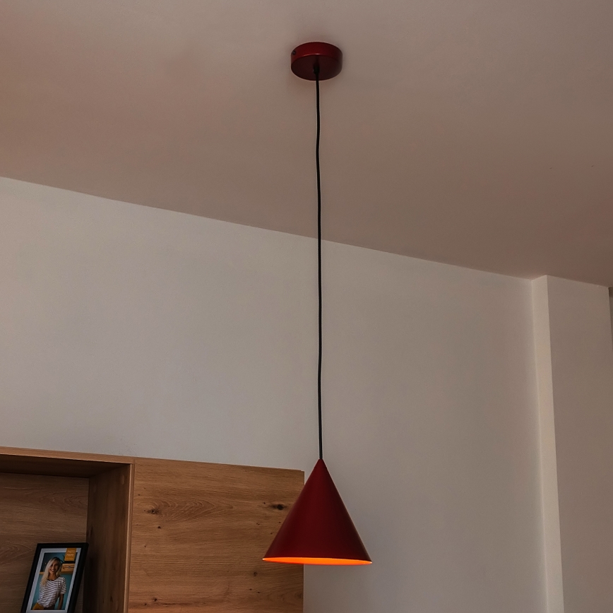 Pendelleuchte ETNA II mit Kabel 1xE27/15W/230V, Ø 18,5 cm, rot