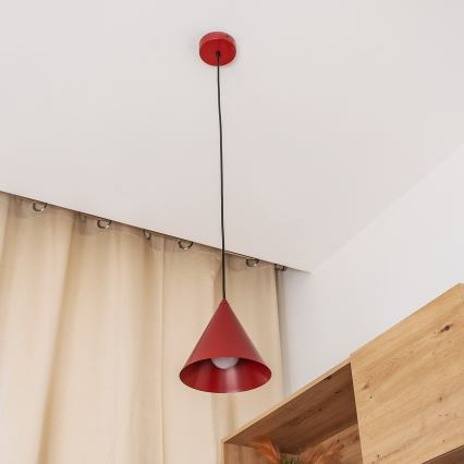 Pendelleuchte ETNA II mit Kabel 1xE27/15W/230V, Ø 18,5 cm, rot