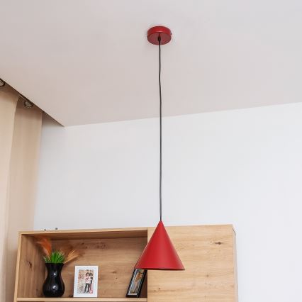 Pendelleuchte ETNA II mit Kabel 1xE27/15W/230V, Ø 18,5 cm, rot