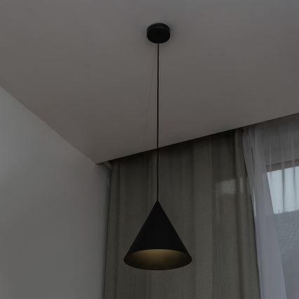 Pendelleuchte ETNA II mit Kabel, 1xE27/15W/230V, Ø 25 cm, schwarz