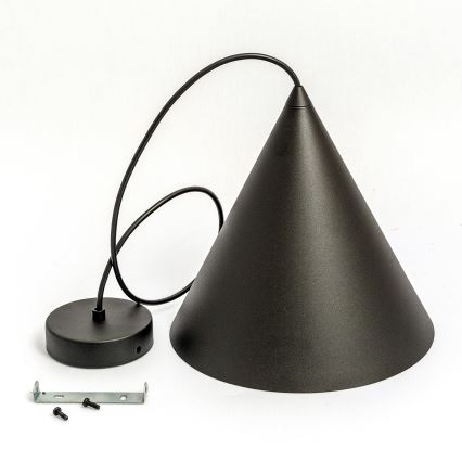 Pendelleuchte ETNA II mit Kabel, 1xE27/15W/230V, Ø 25 cm, schwarz