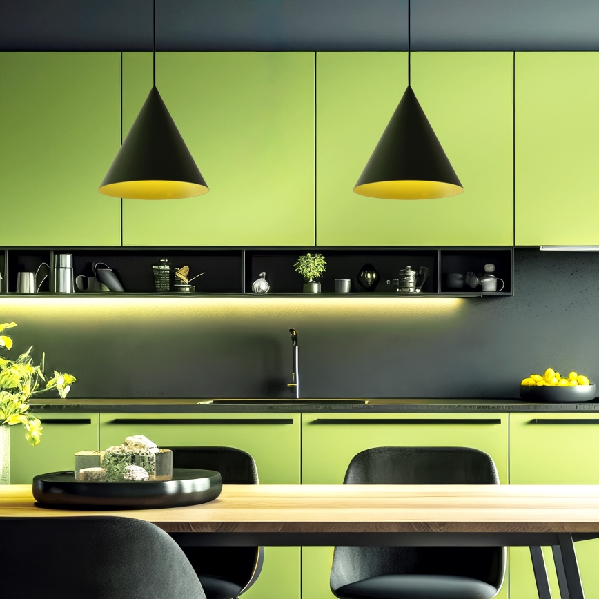 Pendelleuchte ETNA II mit Kabelaufhängung, 1 x E27, 15 W, 230 V, Ø 25 cm, grün