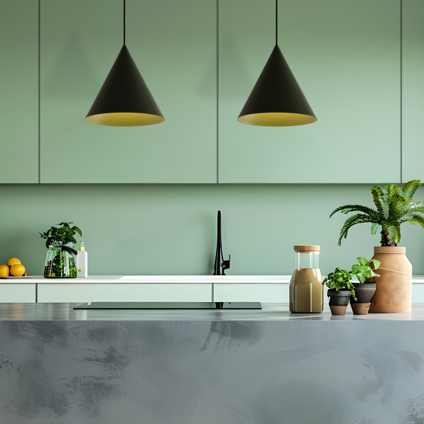 Pendelleuchte ETNA II mit Kabelaufhängung, 1 x E27, 15 W, 230 V, Ø 25 cm, grün