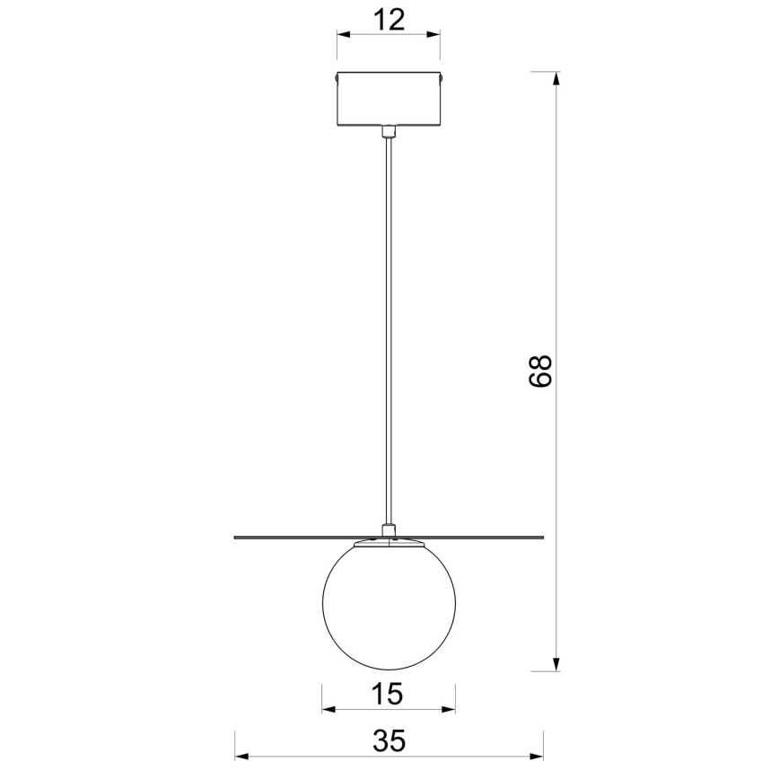 Pendelleuchte FLAT an Kabel 1xE27/15W/230V braun