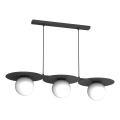 Pendelleuchte FLAT mit Seilabhängung, 3xE27/15W/230V, schwarz