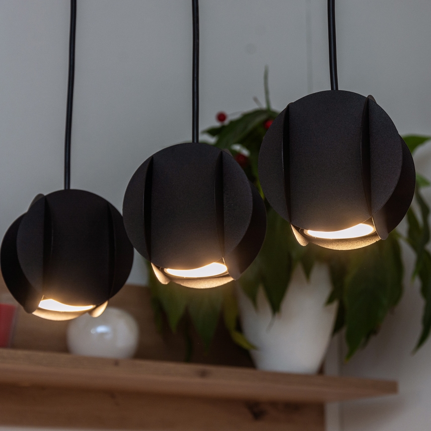 Pendelleuchte GAMBIT 4xGU10/10W/230V schwarz