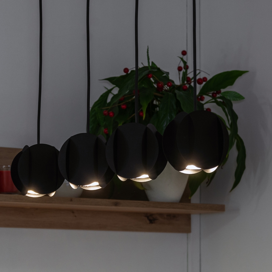 Pendelleuchte GAMBIT 4xGU10/10W/230V schwarz