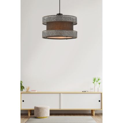 Pendelleuchte HALO an Kabel, 1x E27/60W/230V, braun/grau