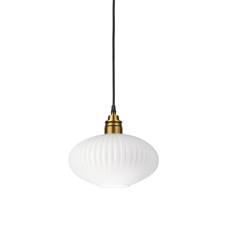 Pendelleuchte HECTOR 1xE27/15W/230V weiß/messing Ø 25 cm