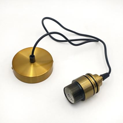 Pendelleuchte HECTOR 1xE27/15W/230V weiß/messing Ø 25 cm