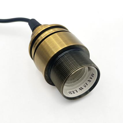 Pendelleuchte HECTOR an Kabel 1xE27/15W/230V weiß/messing Ø 30 cm