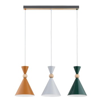Pendelleuchte KANDY 3xE27/15W/230V mehrfarbig