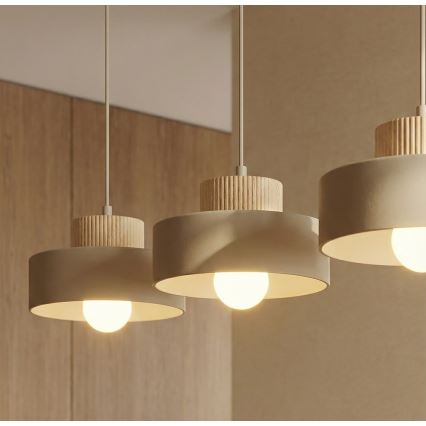 Pendelleuchte KIVI 3xE27/15W/230V beige