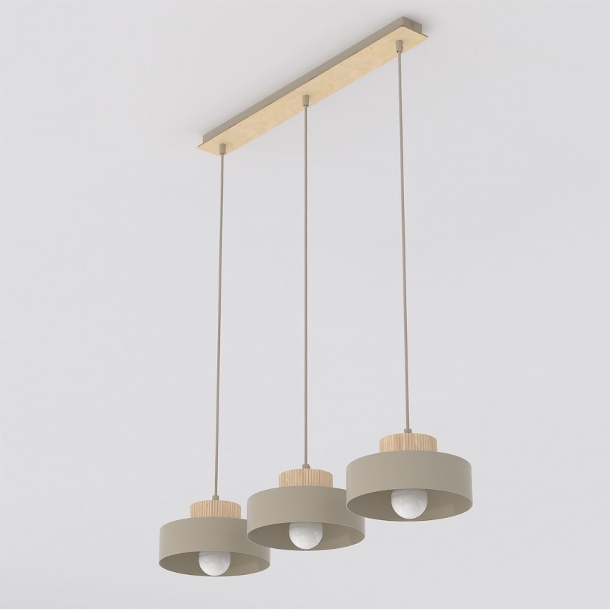 Pendelleuchte KIVI 3xE27/15W/230V beige