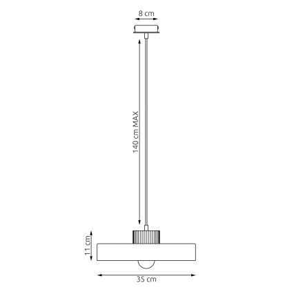 Pendelleuchte KIVI mit Kabel 1xE27/15W/230V weiß