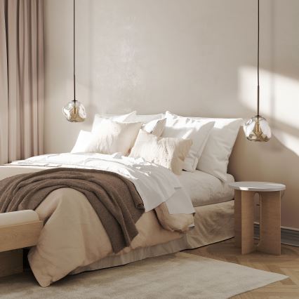 Pendelleuchte LAVA mit Kabelaufhängung 1xG9/8W/230V Bronze/Rauchbeige