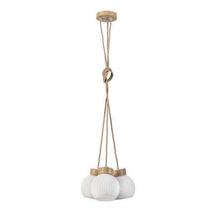 Pendelleuchte LOOMIS 3xE27/15W/230V 130 cm Beige/Eiche