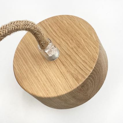 Pendelleuchte LOOMIS mit Kabelaufhängung 5xE27/15W/230V 83 cm beige/Eiche