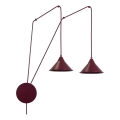 Pendelleuchte mit Kabel ABRAMO 2xE27/15W/230V rot
