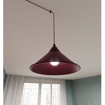 Pendelleuchte mit Kabel ABRAMO 2xE27/15W/230V rot