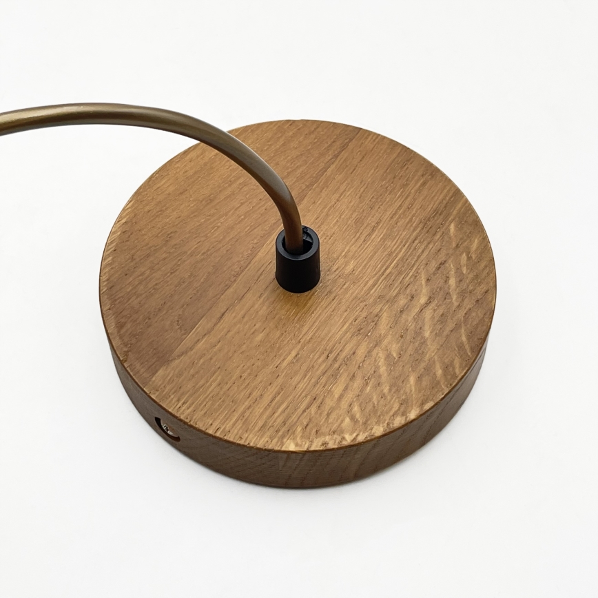 Pendelleuchte mit Kabel AIDA 1x E27/15W/230V Ø 25 cm Eiche/Raffia