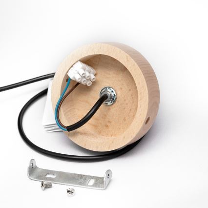 Pendelleuchte mit Kabel ALBA 1xE27/15W/230V Ø 40 cm schwarz/braun