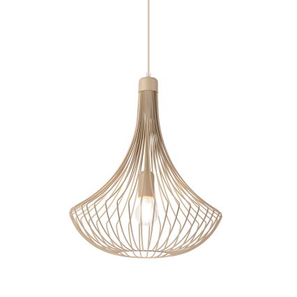 Pendelleuchte mit Kabel BALERINA 1xE27/15W/230V, beige