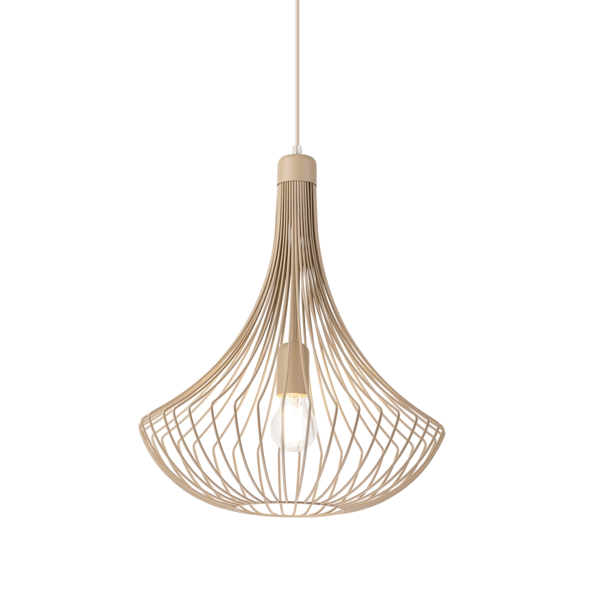 Pendelleuchte mit Kabel BALERINA 1xE27/15W/230V, beige