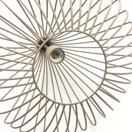 Pendelleuchte mit Kabel BALERINA 1xE27/15W/230V, beige