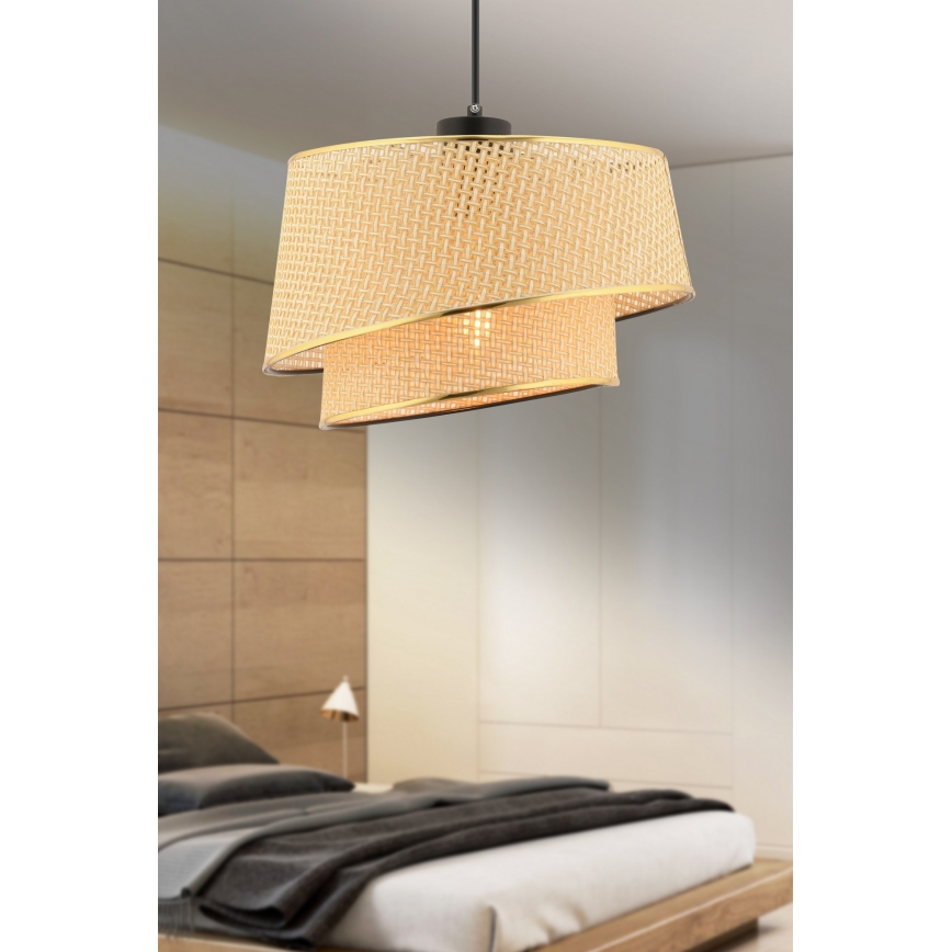 Pendelleuchte mit Kabel BARETTE 1xE27/60W/230V braun/gold