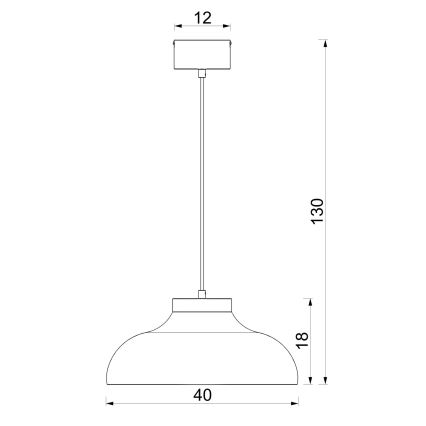 Pendelleuchte mit Kabel BASCA 1xE27/15W/230V Bordeaux/Creme